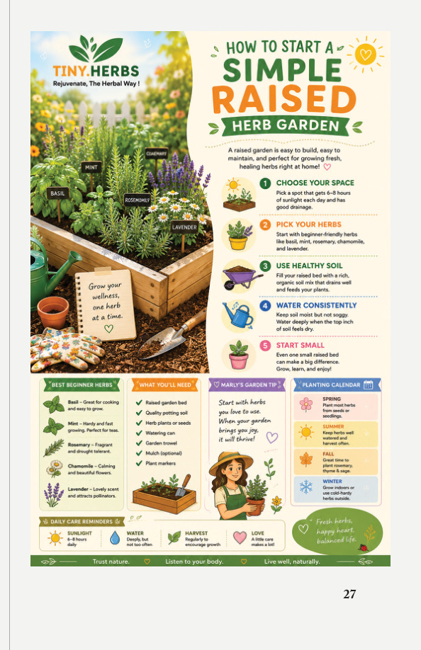 Raised herb garden guide page